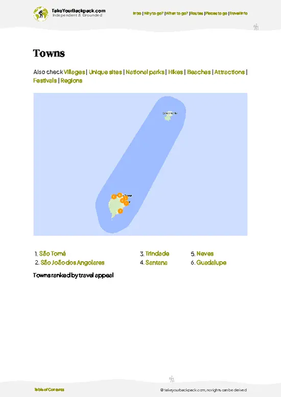 example page 6 from our offline Travel Guide for São Tomé and Príncipe